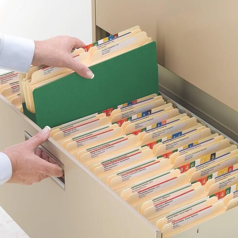 Smead File Pocket, Straight-Cut Tab, 1-3/4" Expansion, Letter Size, Blue, 25 per Box (73215) in Saudi Arabia