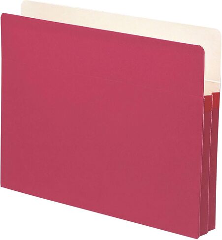 Smead File Pocket, Straight-Cut Tab, 1-3/4" Expansion, Letter Size, Blue, 25 per Box (73215) in Saudi Arabia