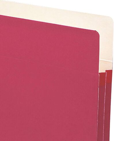Smead File Pocket, Straight-Cut Tab, 1-3/4" Expansion, Letter Size, Blue, 25 per Box (73215) in Saudi Arabia