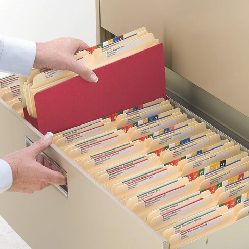 Smead File Pocket, Straight-Cut Tab, 1-3/4" Expansion, Letter Size, Blue, 25 per Box (73215) in Saudi Arabia