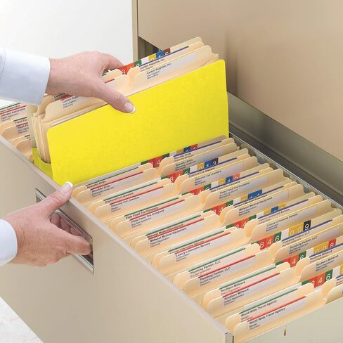 Smead File Pocket, Straight-Cut Tab, 1-3/4" Expansion, Letter Size, Blue, 25 per Box (73215) in Saudi Arabia