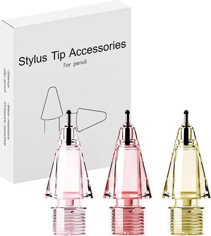 Love Mei Pencil Pencil Tips لـ Apple Pencil Pro ، ونصائح Ipencil تناسب Apple 2nd 1st Gen USB-C ، و Logitech Crayon Digital Pencil ، ونصائح قلم رصاص الإبرة مع Case ، و Ipad Pro Pencil Tips Sets Pink in Kuwait