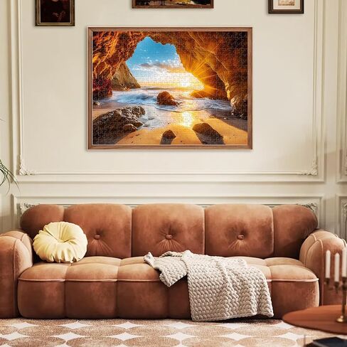 Puzzles for Adults 500 Piece Puzzle Hawaiian Sunset Beach Jigsaw Puzzle, Art Home Decor DIY Funny Parent-Child Game Toy Challenging Puzzle Gift for Mom, Wife, Friend, Finished Puzzle Size is 21 x 15 in Saudi Arabia