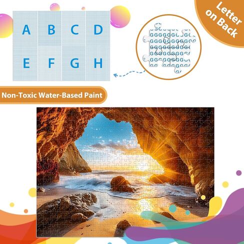 Puzzles for Adults 500 Piece Puzzle Hawaiian Sunset Beach Jigsaw Puzzle, Art Home Decor DIY Funny Parent-Child Game Toy Challenging Puzzle Gift for Mom, Wife, Friend, Finished Puzzle Size is 21 x 15 in Saudi Arabia
