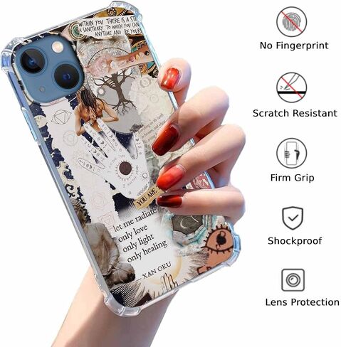 قضية لـ iPhone 15 مع تصميم رعاة البقر ، Western Wild Quotes Collage Case for Boys Girls ، Clear Tpu Pumper Case ، 6.1 "(Cowboy ، 15) in Kuwait