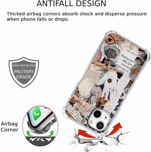 قضية لـ iPhone 15 مع تصميم رعاة البقر ، Western Wild Quotes Collage Case for Boys Girls ، Clear Tpu Pumper Case ، 6.1 "(Cowboy ، 15) in Kuwait