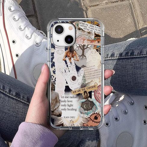 قضية لـ iPhone 15 مع تصميم رعاة البقر ، Western Wild Quotes Collage Case for Boys Girls ، Clear Tpu Pumper Case ، 6.1 "(Cowboy ، 15) in Kuwait
