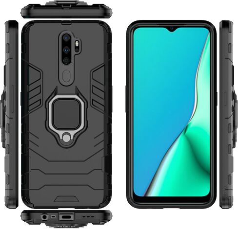 حالة مغناطيس لـ Oppo Find X6 Pro Prochproof Hard Woving مع قبضة ، قذيفة موفرة للمعادلة المعدنية [متوافقة مع تركيب السيارة المغناطيسية] (أسود) in Kuwait