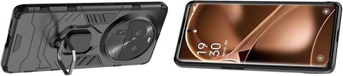 Magnet Case for Oppo Find X6 Pro Shockproof Hard Phone Cover with Grip, Metal Ring Kickstand Bumper Shell [Compatible with Magnetic Car Mount] (Black) in Kuwait