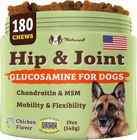 Natural Dog Company Vet Strength Hip & Joint Chews for Senior Dogs (90ct) Joint & Flexibility Support, Arthritis Relief for Senior Dogs, 1.3X Glucosamine, 2X Green Lipped Mussel & MSM for Dog Mobility in Saudi Arabia