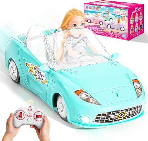 Pink Remote Control Car for Girls, 1:18 Scale RC Cars with LED Light, 2.4 GHZ Pink Truck Toy with 100 Min Long-Lasting Rechargeable Batteries, Gifts for Boys Girls Aged 4-7 in Saudi Arabia