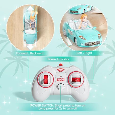 Pink Remote Control Car for Girls, 1:18 Scale RC Cars with LED Light, 2.4 GHZ Pink Truck Toy with 100 Min Long-Lasting Rechargeable Batteries, Gifts for Boys Girls Aged 4-7 in Saudi Arabia