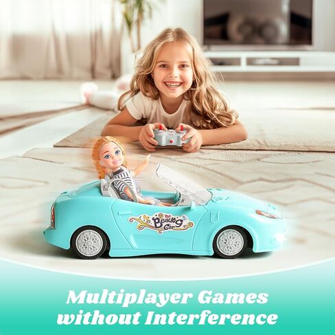 Pink Remote Control Car for Girls, 1:18 Scale RC Cars with LED Light, 2.4 GHZ Pink Truck Toy with 100 Min Long-Lasting Rechargeable Batteries, Gifts for Boys Girls Aged 4-7 in Saudi Arabia