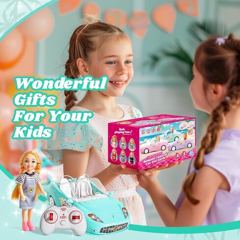 Pink Remote Control Car for Girls, 1:18 Scale RC Cars with LED Light, 2.4 GHZ Pink Truck Toy with 100 Min Long-Lasting Rechargeable Batteries, Gifts for Boys Girls Aged 4-7 in Saudi Arabia