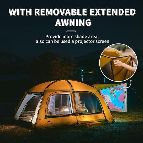 Naturehike Dune Hot Tent with Stove Jack,Double Layer 4 Season Tent,Waterproof 2-3 Person Tents for Camping in Saudi Arabia