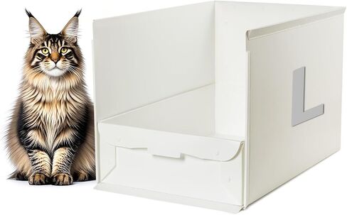 Cat Litter Box, Litter Box Enclosure,Kitty Extra Large Litter Box for Privacy Without Leaking, Portable, Easy to Clean Easy to Assemble Foldable 24''L X 16''W X 16''H with Enclosure (Pink, Large) in Saudi Arabia