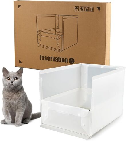 Cat Litter Box, Litter Box Enclosure,Kitty Extra Large Litter Box for Privacy Without Leaking, Portable, Easy to Clean Easy to Assemble Foldable 24''L X 16''W X 16''H with Enclosure (Pink, Large) in Saudi Arabia