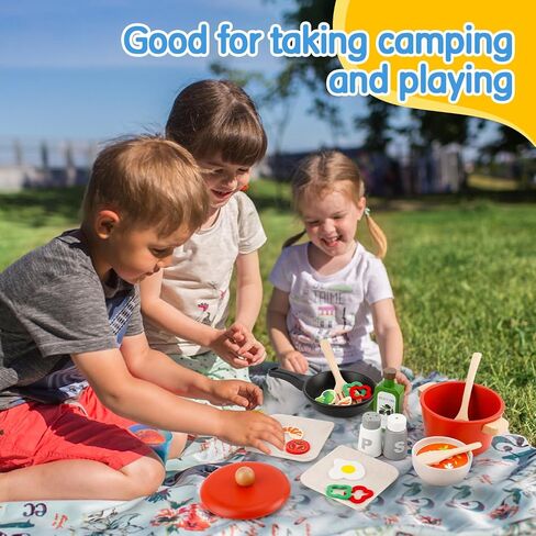 Deli Kids Kitchen Playset, Realistic Wooden Kitchen Playset for Toddlers & Kids with Lights, Sounds & Storage, Ideal Gift for Boys & Girls in Saudi Arabia