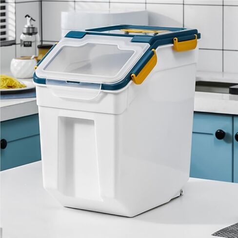 حاوية تخزين طعام Saim 18lb للكلاب ، حاويات تخزين أغذية الحيوانات الأليفة محكمة الإغلاق ، حاوية طعام الكلاب BPA مجانية ، حاوية طعام جرو جافة للطعام الكلب | طعام القط (أخضر 1pcs) in Kuwait