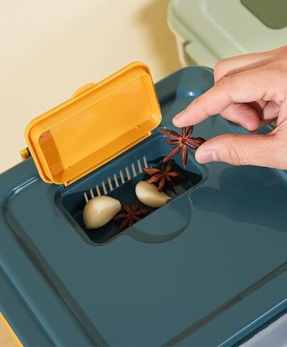 حاوية تخزين طعام Saim 18lb للكلاب ، حاويات تخزين أغذية الحيوانات الأليفة محكمة الإغلاق ، حاوية طعام الكلاب BPA مجانية ، حاوية طعام جرو جافة للطعام الكلب | طعام القط (أخضر 1pcs) in Kuwait