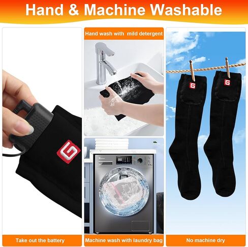 SVPRO Heated Socks for Hunting Men Women Rechargeable Electric Socks with Battery, Washable Heating Socks Foot Warmer Socks for Winter Outdoor Skiing Hiking Riding in Kuwait