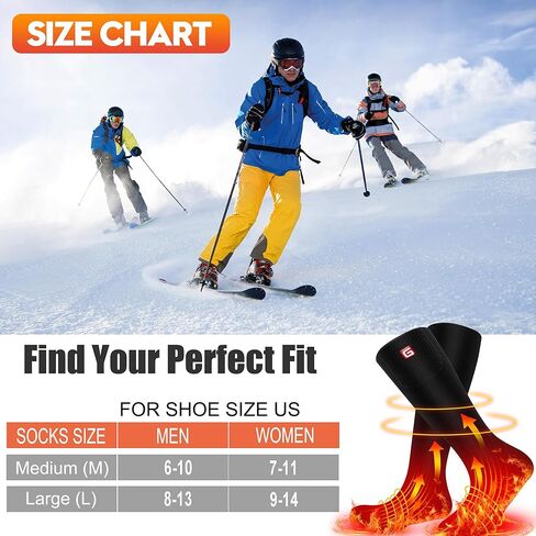 SVPRO Heated Socks for Hunting Men Women Rechargeable Electric Socks with Battery, Washable Heating Socks Foot Warmer Socks for Winter Outdoor Skiing Hiking Riding in Kuwait