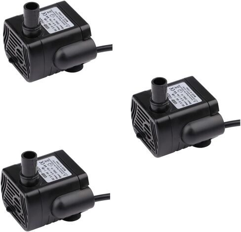 Driew 3W DC 3.5-8V USB Water Pump with Power Cord, 3 Pack Solar Mini Submersible,Brushless,Waterproof (USB Water Pump White) in Saudi Arabia