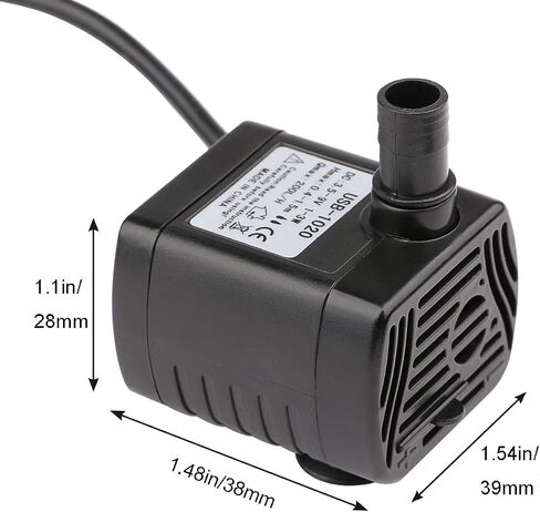 Driew 3W DC 3.5-8V USB Water Pump with Power Cord, 3 Pack Solar Mini Submersible,Brushless,Waterproof (USB Water Pump White) in Saudi Arabia