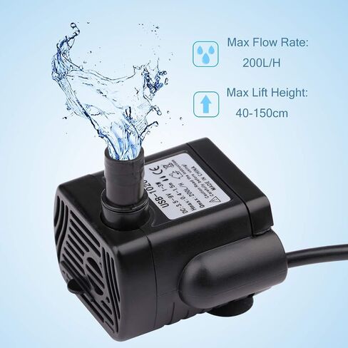 Driew 3W DC 3.5-8V USB Water Pump with Power Cord, 3 Pack Solar Mini Submersible,Brushless,Waterproof (USB Water Pump White) in Saudi Arabia