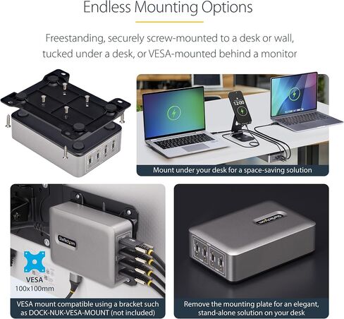 Startech.com 4-port USB-C Charging Station ، 240W GAN Charger Block لـ MacBook Pro/Air ، iPhone 16/15/Pro ، iPad Pro ، Dell XPS ، Pixel والمزيد in Kuwait