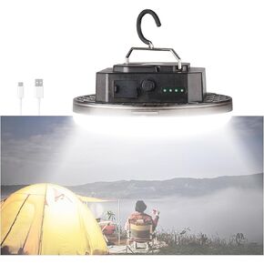 12000mAh (45W) Camping Hanging Tent Light Emergency Power Outage Lantern Home Use 4000LM 3 Modes IPX5 Waterproof Outdoor Walking Rock Climbing Work Rechargeable Camping Light