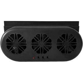 GoolRC Ventilation Fan for Car, Car Window Exhaust Fan Silent Air Vent Cooler Automotive Radiator Cooling Fan with Independent Switch Car Window Vent Fan (USB/USB+Solar optional)