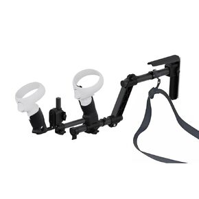 Moginno G3 Pro VR Carbon Carbon Pun Stock متوافق مع Meta/Oculus Quest 2 Controller Accessories ، محول بندقية Gunstock المغناطيسية مع حزام الكتف ، تعزيز FPS Games Control Feel