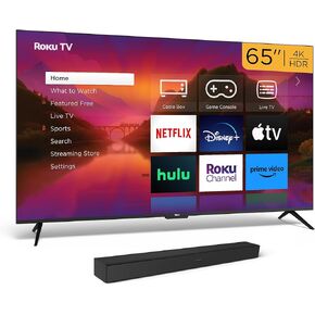 Roku 65" Select Series Smart TV & Wireless Soundbar Bundle - RokuTV Audio