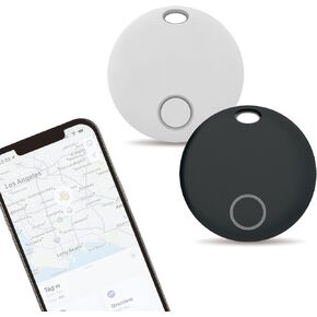 Tracker Tags 2 Pack, Smart Item Finde Works with Apple Find My (iOS Only), Luggage Tracker, Item Locator for Key Wallet Suitcases IPX7 Waterproof