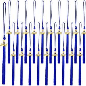 20 Pack 2025 تخرج تاسيل تاسيل تاسيل تاسيل تاسيلز بالجملة مع 2025 سحر ذهبي لحفل التخرج من قبعة الدراسات العليا (وايت ، 2025) in Kuwait