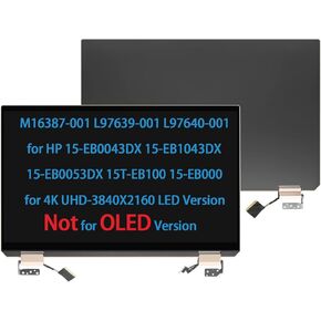 M16387-001 L97639-001 L97640-001 L73402-1J2 Screen Replacement for HP Spectre x360 15-EB0043DX 15-EB1043DX 15-EB0053DX 15T-EB100 15-EB000 15T-EB000 LCD Display + Cover + Hinge Assembly