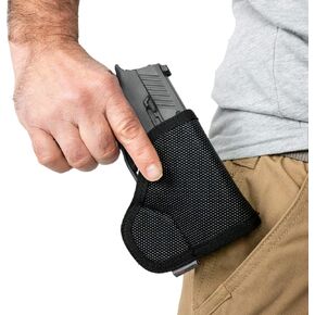 ComfortTac The Protector Premium Pocket Holster for Concealed Carry - Compatible with Most Subcompact 380 Pistols Including Glock 42, Ruger LCP, S&W Bodyguard, Sig Sauer P238, Taurus 738, and More