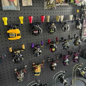 Display Fishing Reel Baitcasting Reels Display Fishing Reel Holder Reel Storage Holder Fishing Reel Wall Mount Rack (Baitcasting, 6)