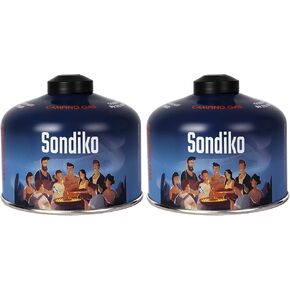 Sondiko Iso Butane Fuel Canister 230g 2 Pack, Camping Stove Fuel