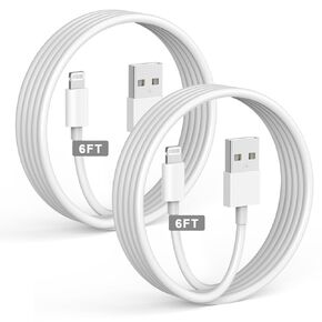 iPhone Carplay Cable,2Pack Car Charger Cord,USB A to Lightning Cable Fast Charging Data Transfer for Apple iPhone 14/13/12/11 Pro Max XR XS X 8 7 6 Plus SE Charger Car Charging Cord 6ft