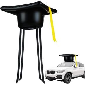 20 Inch Large Inflatable Graduation Cap Car Decoration Class of 2025 Golf Cart Graduation Cap PVC Blow up Decor for Car Roof High School Collage Party Favor Grad Parade
