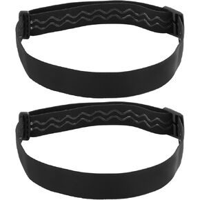 2pcs Elastic Headlamp Strap, Black Adjustable Headlamp Band Not Easy to Fall Elastic Comfortable Headlamp Holder Headband Replacement for Most Black Diamond Petzl Princeton Tec Fenix Streamlight