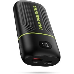 MARBERO Portable Charger 10000mAh USB C in&Out Power Bank with QC3.0&PD3.0 LED Display 5V/3A Battery Pack Charger Portable Compatible with iPhone 16 15 14 13 Samsung S23 Google Tablet etc