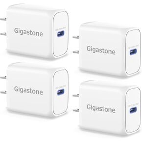 Gigastone 20W USB C Charger 2-Pack Power Pdents Pd3.0 Fast Charger Compact USB C Power Adapter Shapid Targing متوافق مع iPhone 16/15/14/13/11/11/X/8 ، Galaxy Note ، Goolge Pixel