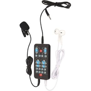 Voice Costume, Black Voice Changer with 8 Sound Effects for Mobile Phone