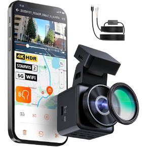 [Bundle-2 Items: Vantrue E1 Pro Dash Cam & Hardwire Kit ] 4K Mini Dashcam Front, STARVIS 2 IMX678 Night Vision HDR, Voice Control, GPS Car Cam for Family Vehicles, New Drivers, and Uber/Lyft Drivers!