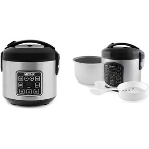 AROMA Digital Rice Cooker, 4-Cup (Uncooked) / 8-Cup (Cooked), Steamer, Grain Cooker & ARC-954SBD Rice Cooker, 4-Cup Uncooked 2.5 Quart, Professional Version