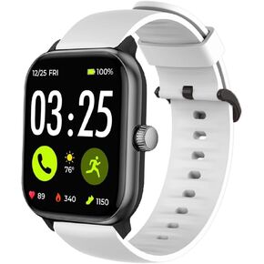 Compatible with Spade & Co Health Smartwatch 4 bands, Silicone Replacement Soft Band Wristbands Straps with Stainless Steel Buckle Compatible with Spade & Co Health Smartwatch 4 1.85 Inches