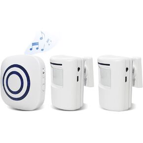 Driveway Motion Sensor Alarm-Long Range Security Driveway Alert System, Wireless Driveway Alarm Motion Sensor & Detector Home Security to Monitor and Safeguard Home Property (1 RECEIVER and 2 SENSORS)